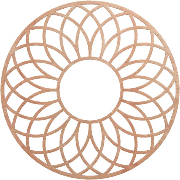 Ekena Millwork Cannes Wood Fretwork Pierced Ceiling Medallion, Cherry, 36"OD x 12 1/4"ID x 1/4"T CMWP36X36X0250CNCH - main